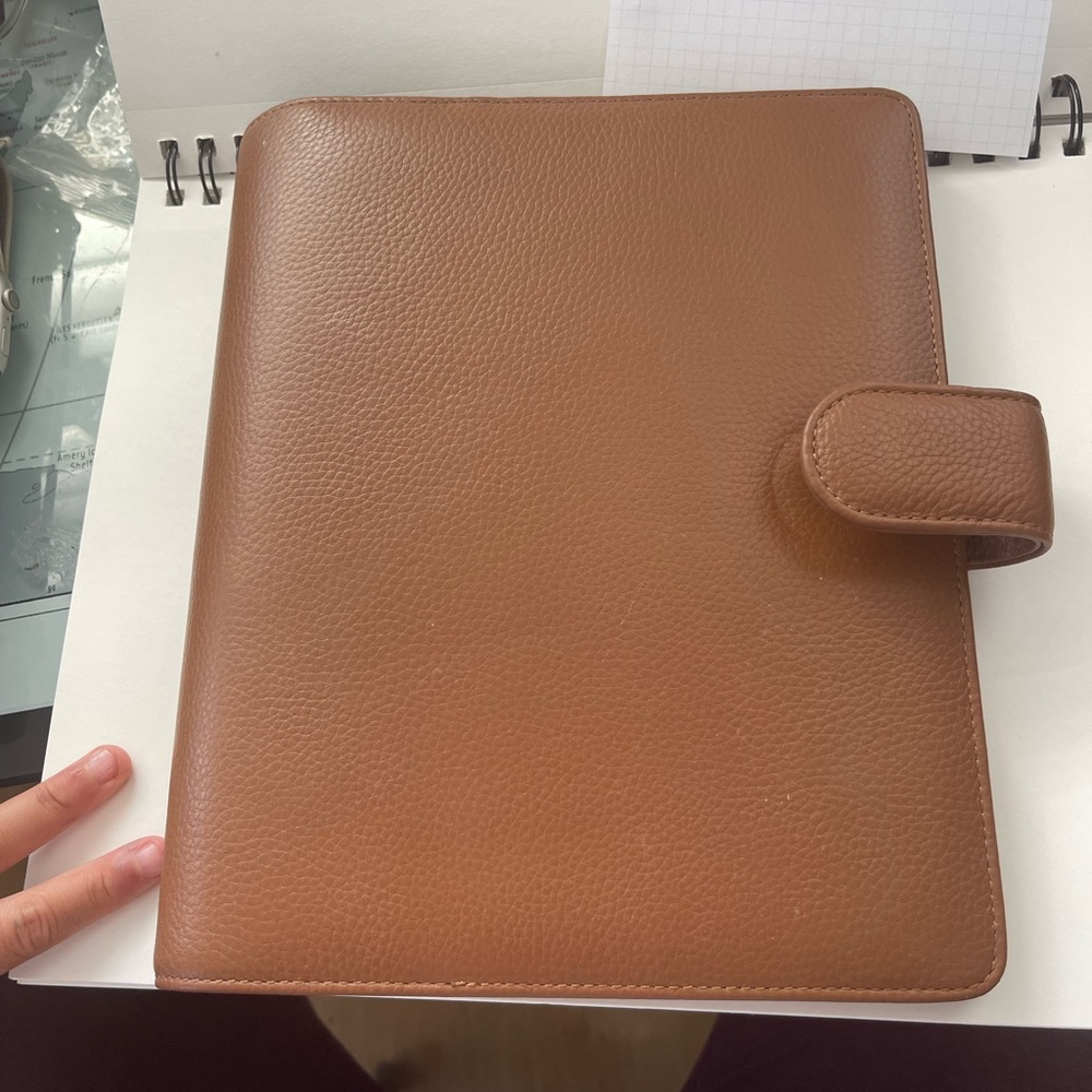 Cloth & Paper A5 agenda cover in Saddle. No rings